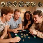 Bronze 7-Piece Metal D&D Dice Set