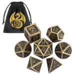 Bronze 7-Piece Metal D&D Dice Set