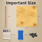 Dungeon Grid Game Mat with Dry Erase Markers