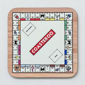 Monopoly Game Board Drinks Coaster - Glossy Finish