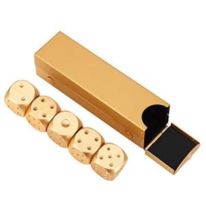 Gold Plated Dice Set with Storage Box