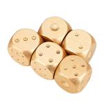 Gold Plated Dice Set with Storage Box