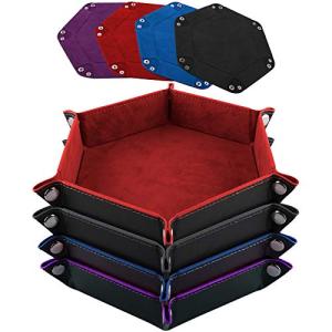 Hexagon Folding Dice Tray Set for RPG Games