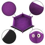 Hexagon Folding Dice Tray Set for RPG Games