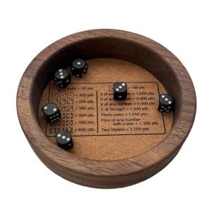 Farkle Classic Dice Set with Wooden Tray