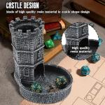 Castle Dice Tower with Tray for D&D Games