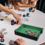 Magnetic Folding Dice Tray for RPG Games - Green