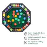 Green Felt Dice Tray with Lid for Board Games