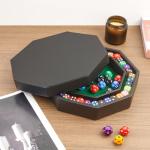 Green Felt Dice Tray with Lid for Board Games