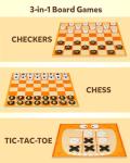 Coogam 3-in-1 Portable Chess Travel Game Set