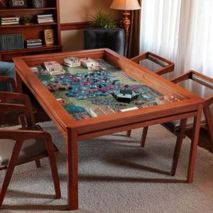 BKTSUNAMI Solid Wood Game Table for 4–6 Players