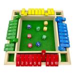 Shut The Box: Fun Wooden Dice Game for 4