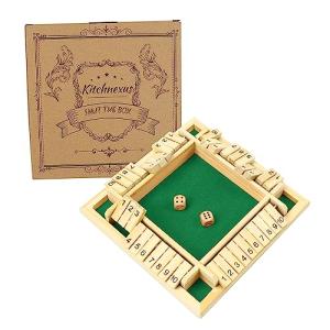 Kitchnexus 4-Player Shut The Box Dice Game