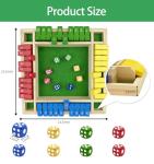 Shut The Box: Fun Wooden Dice Game for 4