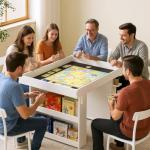 Versatile Board Game Table for 4-6 Players