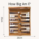 Luxury Roll Up Travel Backgammon Set by Jaques