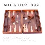 Classic Wooden Backgammon Set with Checkers Pieces