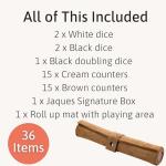 Luxury Roll Up Travel Backgammon Set by Jaques