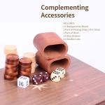 Classic Wooden Backgammon Set with Checkers Pieces