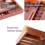 Classic Wooden Backgammon Set with Checkers Pieces