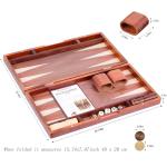 Classic Wooden Backgammon Set with Checkers Pieces