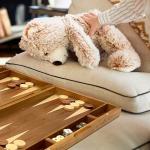 Classic Wooden Backgammon Set with Checkers Pieces
