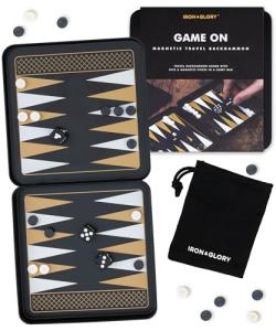 Magnetic Travel Backgammon Set in Tin Case