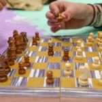 3-in-1 Folding Wooden Chess, Checkers, Backgammon Game