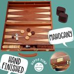 Luxury Mahogany Backgammon Set - 15 Inch