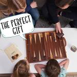 Luxury Mahogany Backgammon Set - 15 Inch