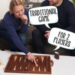 Luxury Mahogany Backgammon Set - 15 Inch
