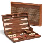 Wooden Folding Backgammon Set for Travel Fun
