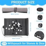 Starvortex Luxury Roll-Up Travel Backgammon Set