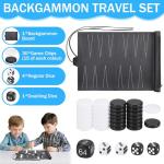 Starvortex Luxury Roll-Up Travel Backgammon Set