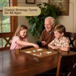 Wooden Folding Backgammon Set for Travel Fun