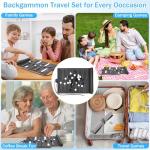 Starvortex Luxury Roll-Up Travel Backgammon Set