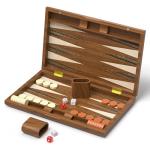 Wooden Folding Backgammon Set for Travel Fun