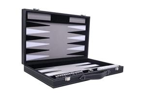 Luxury 18-Inch Backgammon Set with Pearl Dice