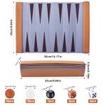 Premium Roll-Up Backgammon Set with Leather Case