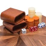 Cascadia Wooden Backgammon Set with Acrylic Pieces