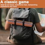 Premium Roll-Up Backgammon Set with Leather Case