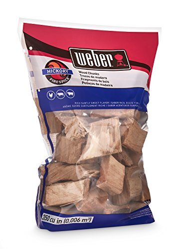Weber Hickory Wood Chunks - Grilling & Smoking, 4 lb