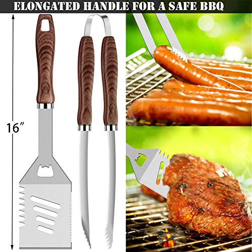 26pcs Stainless Steel BBQ Tools Set, Portable Bag