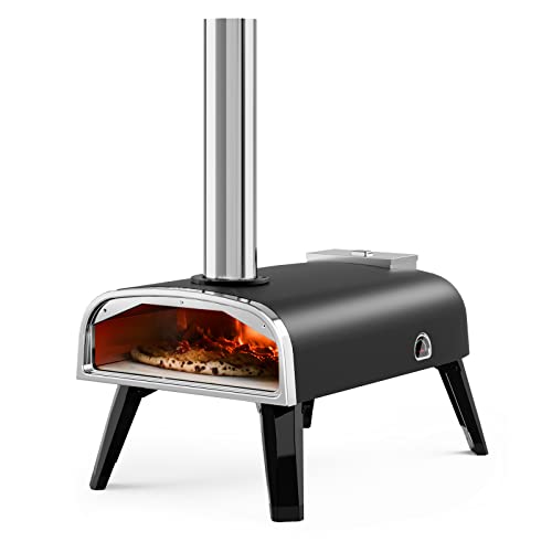 Portable 12" Wood Fired Pizza Oven for Outdoor Use