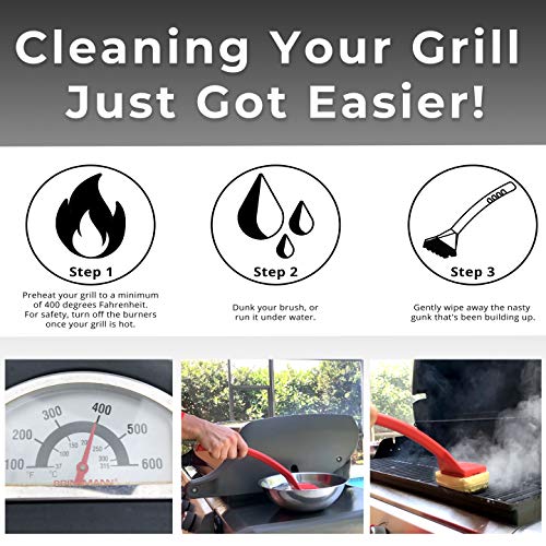 BBQ Grill Brush with Replaceable Scraper Head