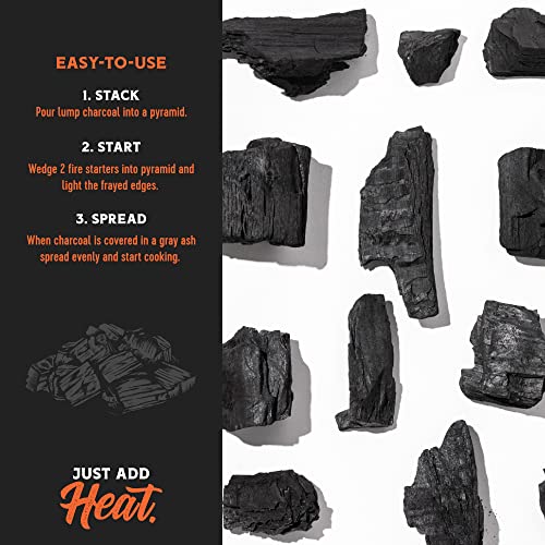 Fire & Flavor Natural Hardwood Lump Charcoal - Oak/Mesquite Blend - 20lbs
