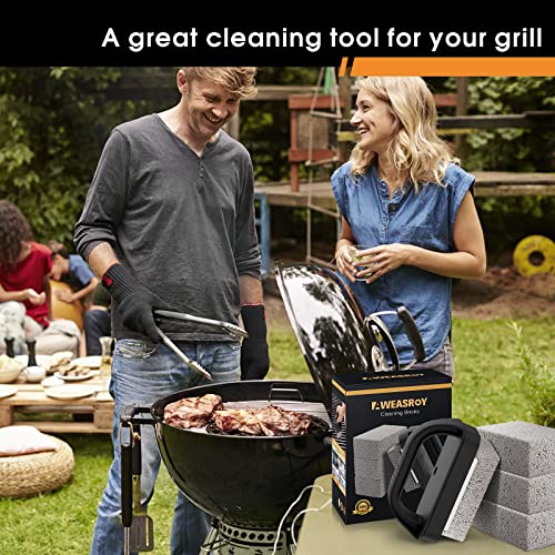 Heavy Duty Grill Cleaner with Handle (4 Pack)