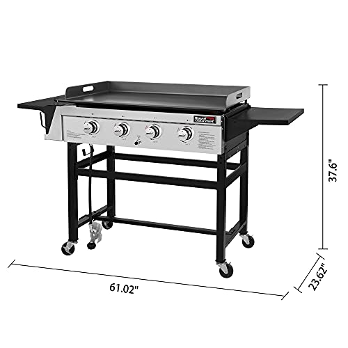 Royal Gourmet 4-Burner Gas Grill with Side Table