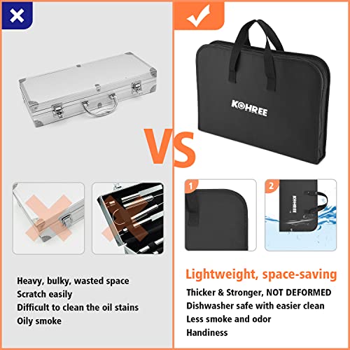 27PCs Stainless Steel BBQ Grill Tools Set, Grilling Kit