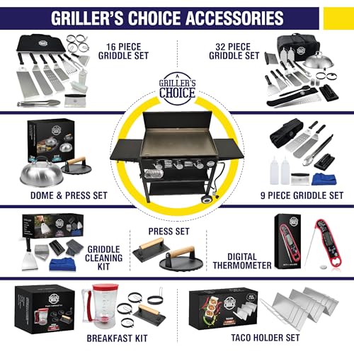 Outdoor Propane Flat Top Griddle Grill with Hood